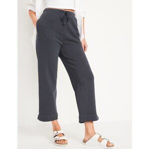 Old Navy cropped fleece sweatpants grey size XS
